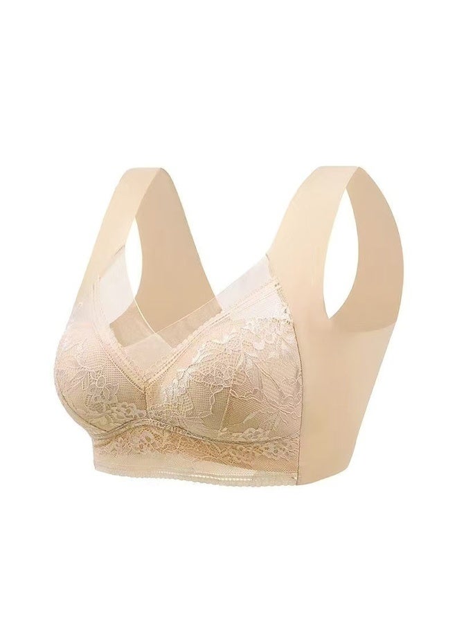 Zeemey 3 Pack Elegant Floral Lace Wireless Bralette Bra, Comfy & Breathable Full Coverage Push Up Intimates Bra, Women's Lingerie - Image 4